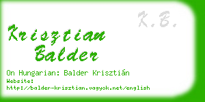 krisztian balder business card